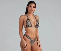 Wild One Leopard Hipster Bikini Bottoms