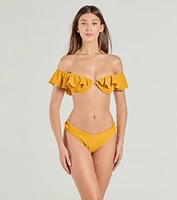 Sunny Dream V-Cut Scrunched Bikini Bottoms