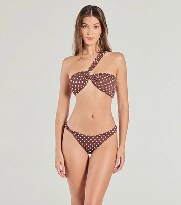 Flirty Style Polka Dot Twisted Bikini Bottoms