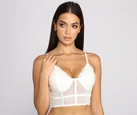 Sheer Ambition Longline Lace Bralette