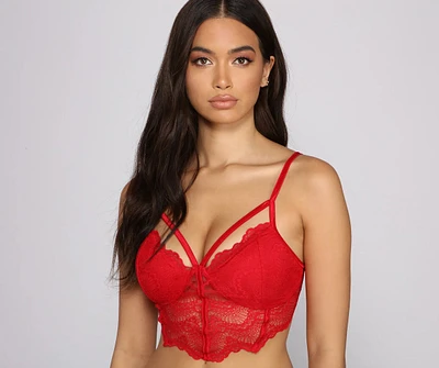 Lovestruck Caged Lace Longline Bra