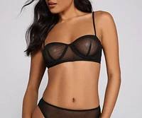 Sheer Impression Mesh Bra and Thong Set