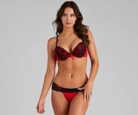 Sultry Lace Detail Bra And Panty Set