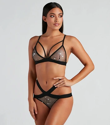 Radiant Beauty Sheer Mesh Bra And Panty Set