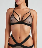 Radiant Beauty Sheer Mesh Bra And Panty Set