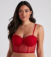 Chic Romance Polka Dot Longline Bra