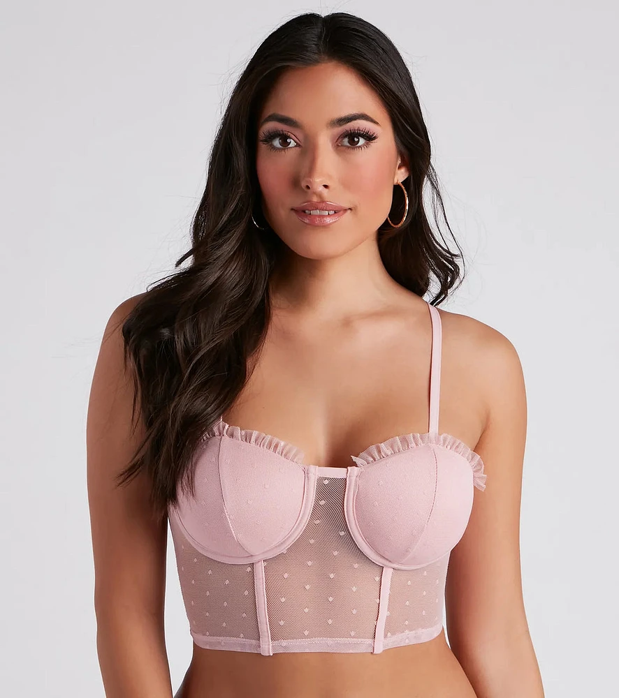 Chic Romance Polka Dot Longline Bra