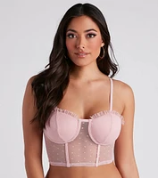 Chic Romance Polka Dot Longline Bra