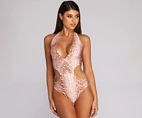 Animal Instinct Cutout Swimsuit