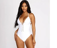 Summer Stunner Lace Up Swimsuit