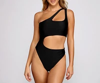 One Shoulder Wonder Asymmetrical Piece Swimsuit