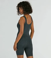 Iconic Basic Scoop Neck Seamless Knit Romper