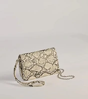 Wildly Fab Faux Snake Print Wristlet