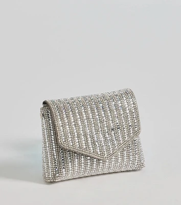 Sparkle And Glow Rhinestone Mini Clutch