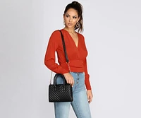 Cross-body Quilted Satchel