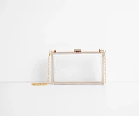 Clearly On Trend Box Clutch