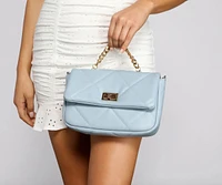 Chic Glamour Quilted Diamond Crossbody