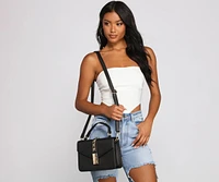 Chic Chain Trim Crossbody Purse