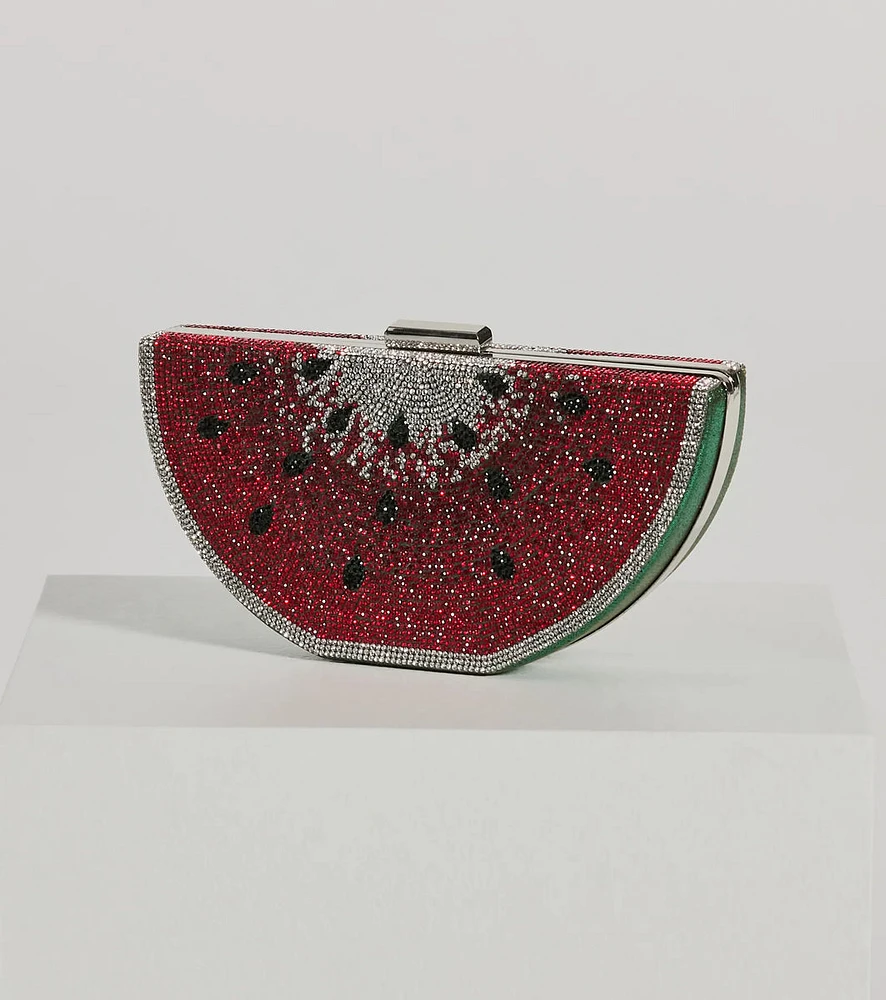 Taste Like Summer Rhinestone Watermelon Clutch Bag