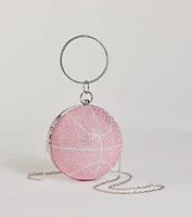 Time Out Rhinestone Basketball Clutch