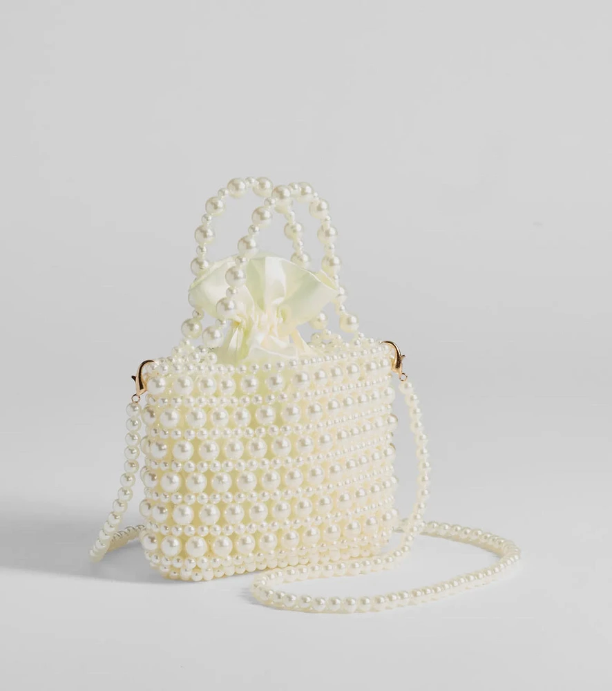 Undeniable Poise Faux Pearl Handbag