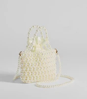 Undeniable Poise Faux Pearl Handbag