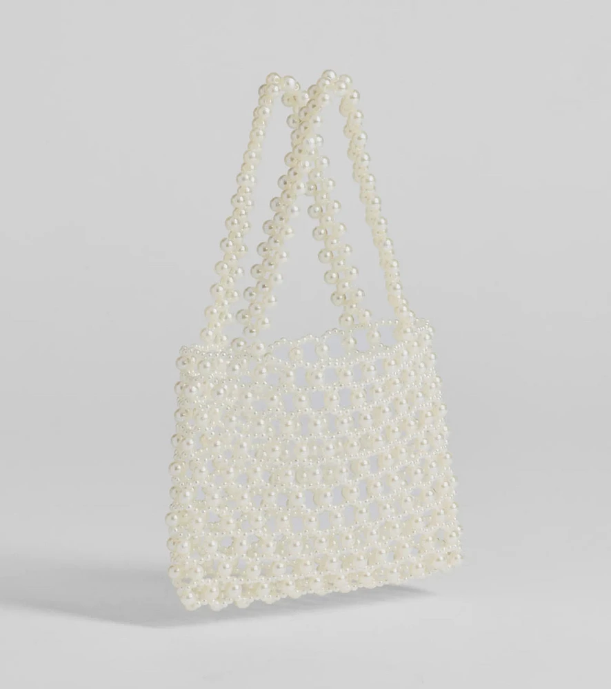 Sweetly Elite Faux Pearl Handbag