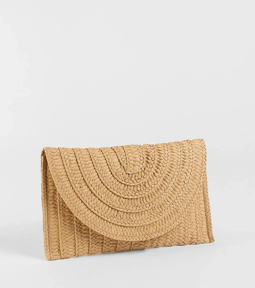 Palm Beach Straw Clutch