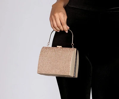 Rhinestone Structured Mini Tote