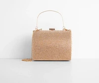Rhinestone Structured Mini Tote