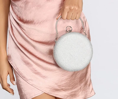 Round And Round Rhinestone Purse