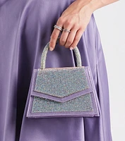 So Much Glitz Iridescent Rhinestone Handbag