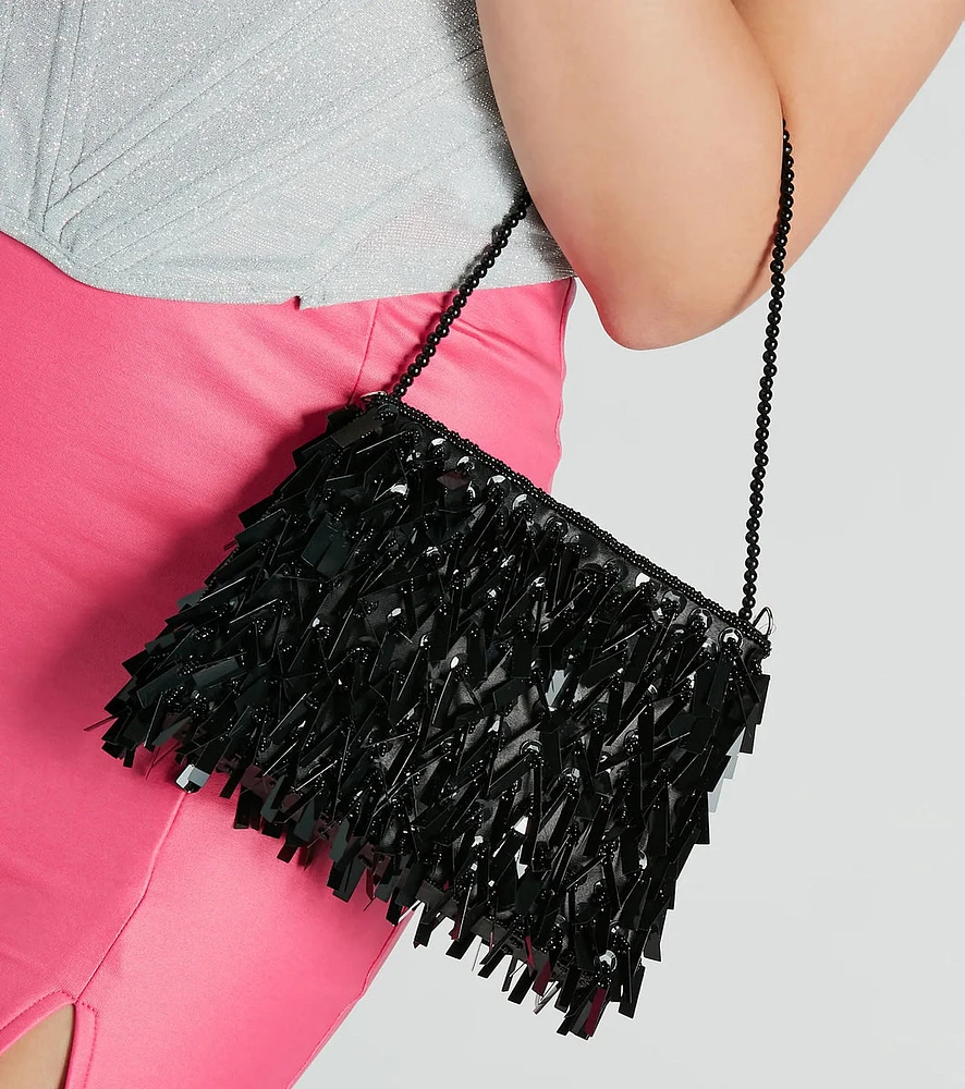 Shimmer Moves Sequin Beaded Handbag