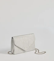 Glitzy Chic Glitter Envelope Clutch