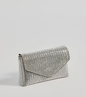 Sparkle And Shine Rhinestone Envelope Clutch