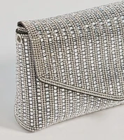 Sparkle And Shine Rhinestone Envelope Clutch