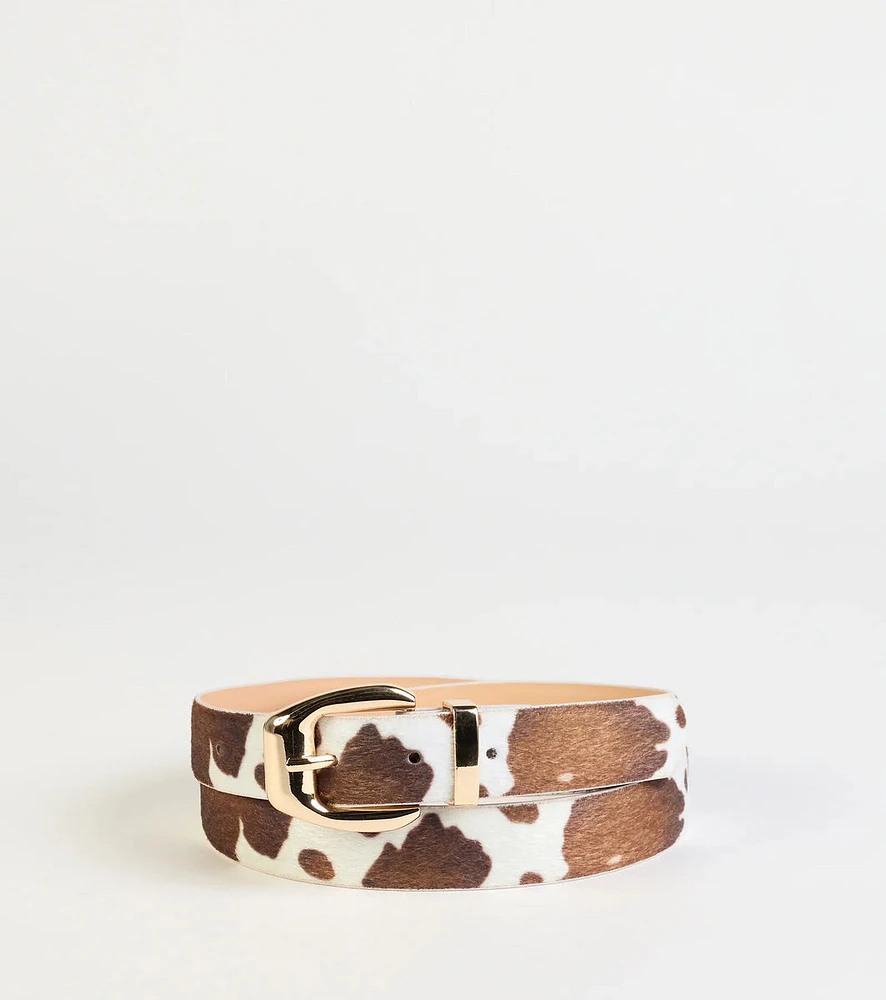 Wild Pastures Cow Print Belt