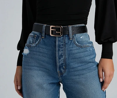 Major Glam Faux Leather Belt