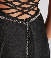 Major Bling Rhinestone Chain Belt