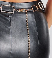 Amp Up The Glam Rhinestone Chain Belt