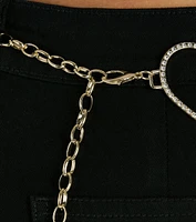 Sweet At Heart Rhinestone Chain Belt