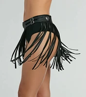 In Love With Country Heart Fringe Belt