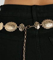 Western Showdown Etched Concho Belt