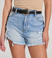 Lasso Up Western Faux Leather Studded Belt