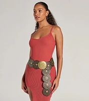 Southern Muse Chunky Medallion Concho Belt