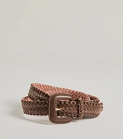 Chic Twist Braided Faux Leather Belt