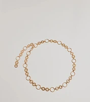 Trendy Vibes Textured O-Ring Chain Belt