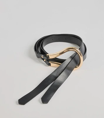 Trendy Silhouette Loop Buckle Wrap Belt