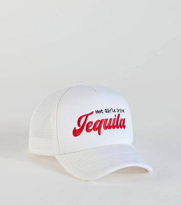 Hot Girls Drink Tequila Trucker Hat