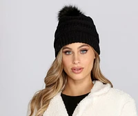 Cuddle Buddy Knit Pom Pom Beanie